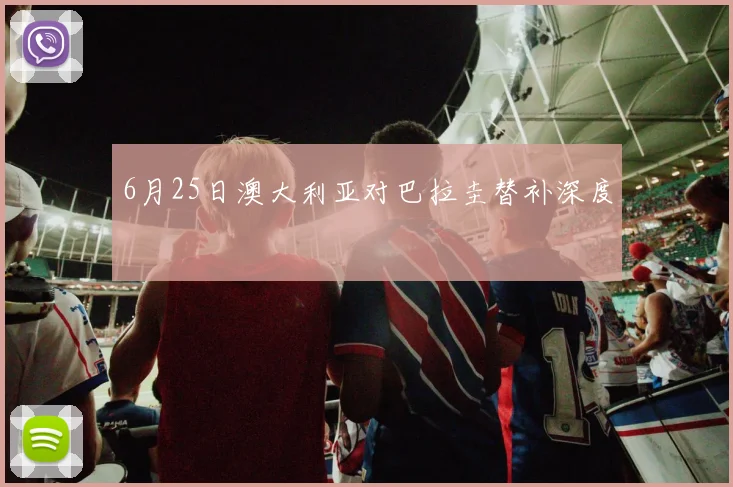 6月25日澳大利亚对巴拉圭替补深度